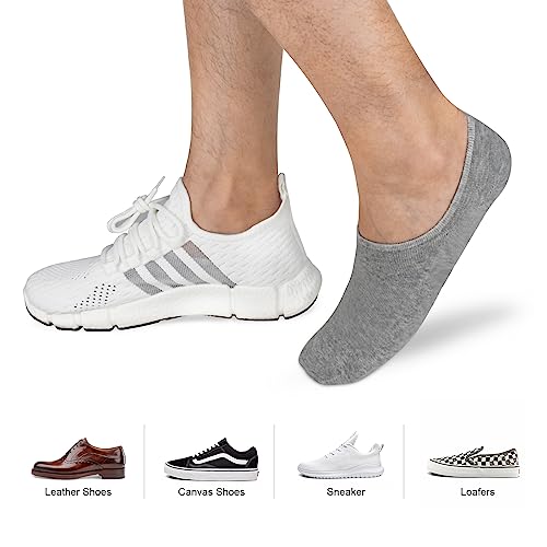 GRPSKCOS No Show Socks Men- 12 Pairs Invisible Socks with Anti-Slip Silicon Sneakers Flats Loafers Casual Low Cut Sock4