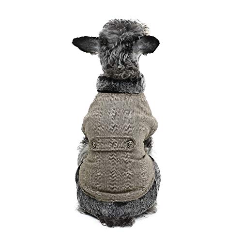 PAWZ Road Cuello de Piel sintética de Ropa para Perro pequeños, Mascota Abrigo de Invierno Super cálido y cómodo XL