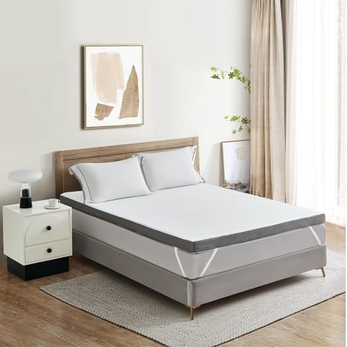 Degrees of Comfort Topper 180x200cm, 8cm Höhe Zwei Härtegrade H2&H3, Matratzentopper aus Gel Memory Foam Mit Atmungsaktiver Abnehmbarem Matratzenbezug Öko-Tex Zertifiziert - rutschfeste Unterseite