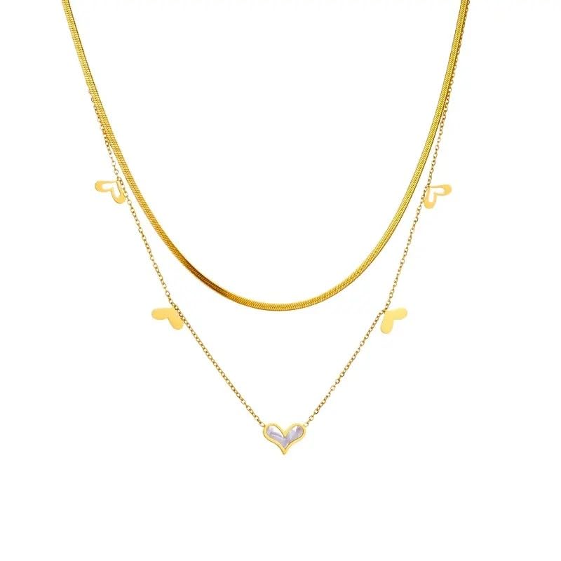 miami pendant necklace for women chain for women girls Love anti tarnish stainless steel gold stylish Neck Chain | Heart Locket | Modern Design | Gift Valentine| Aesthetic Jewellery | Accessories-picture-55
