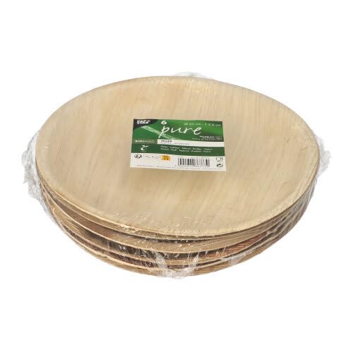 PAPSTAR 60 Stück Palmblatt Teller Pure, rund Ø 23 cm