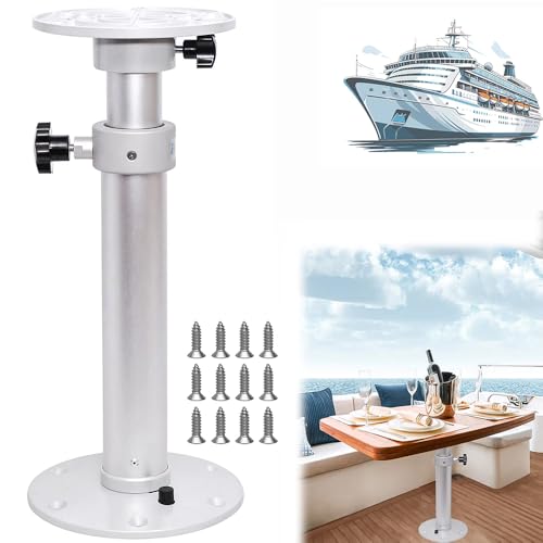 Wohnmobil-Tischbeine,Abnehmbares Wohnmobil Tischbein,Wohnmobil Tischbeine Sockel,450-690mm Höhenverstellbare Aluminiumlegierung Tischsockelbein360°Drehbar Stangenstützbein für Wohnmobil,Boot,Yacht