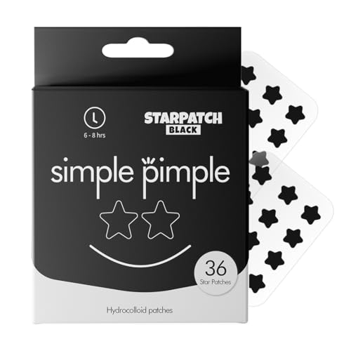 Simple Pimple Pickel Patch: Unsichtbares Pimple Patches Pickel Patch Hydrokolloid Anti Pickel Aufkleber für das Gesicht mit Salicylsäure & Teebaumöl 36 Akne Patches für den Tag (36 Black)