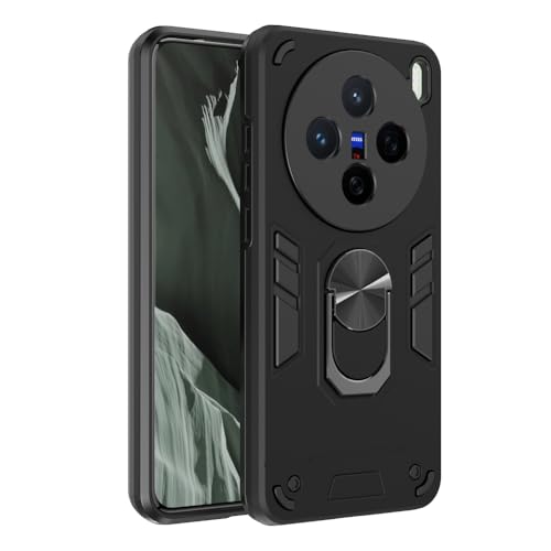 Image of NDCOM for Vivo X200 Back Cover | Precision Fit X200 Back Cover | Shockproof Ring Holder Case
