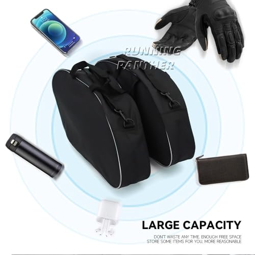 Bolsa interna para alforjas de motocicleta, color negro, compatible con FLSB Softail Sport Glide 2018-en adelante y FXLRST Low Rider ST 2022, paquete de 2 miniatura 6