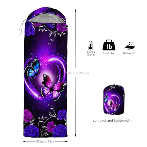 Bolsa de dormir para niñas, mujeres, niños, hombres y adultos Tuzaovy en color Butterfly2513 miniatura 4