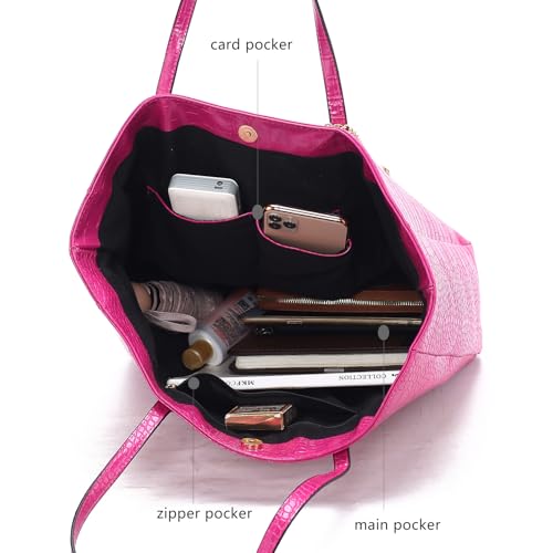 Bolso Tote MKF Collection con Cartera de Muñeca para Mujer, Bolso de Hombro con Asa Superior de Cuero Vegano por Mia K miniatura 6