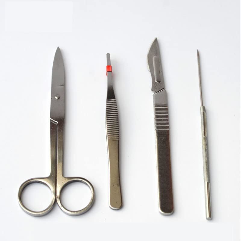 4pcs or 7 pcs/Set Dissector Microscope Dissecting Tool kit for Specimen Making Microscope Parts & Accessories Stainless Steel (7)