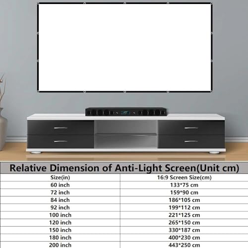 Pantalla portátil plegable para proyector 200 pulg 16:9 miniatura 6