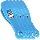 Beavorty Pinzas para Perforación Desechables 8 Mm Clips Antideslizantes de Plástico Azul, 5 Unidades para Fijación y Control de Sangrado en Piercings Corporales Profesionales