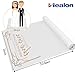 HEALON White Wedding Aisle Runner Aisle Runner for Wedding Ceremony Includes Pull String for Indoor or Outdoor Weddings, Prom and Parties ，Halloween Parties can Also use a Carpet(Gold, 3 x 50 feet)
