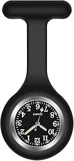 Vintage Quartz Mechanical Pocket Nurse Fob Watch,Watch with Second Hand for Nurses, Clip Watch, Lapel Watch, Watch for Nurse, Clip on Nursing Watch, Nurses Watches for Women, Nurse Gift(Black)