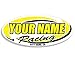 MxNumbers Custom Name Racing Decals, Personalized Oval Team Trailer Stickers, Size Options
