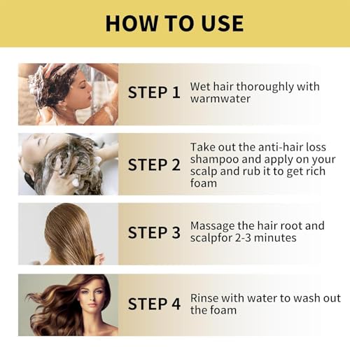 Image of Anti Hair Loss Shampoo,Remimpi Anti Hair Fall,Promote Hair Growth and Thickening & Strengthening Shampoo with Various Plant Extracts for All Hair Types (1PCS)