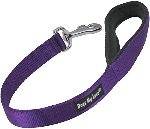 Short Dog Leash Padded Handle Wide Nylon Traffic Lead 22