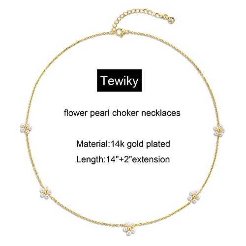 Image of Tewiky Layered Necklaces for Women 14k Gold Plated Chain Necklace Set