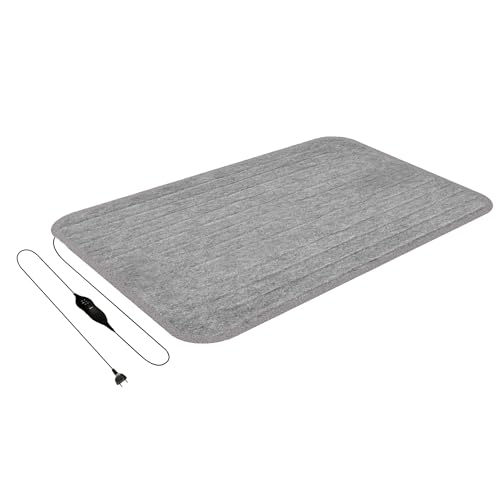 Mi-Heat sous-Tapis Chauffant 100x140cm - sous Tapis Chauffage Tapis de Sol Chauffant jusqu'à 30°C - 3 Niveaux de Chauffage et minuterie