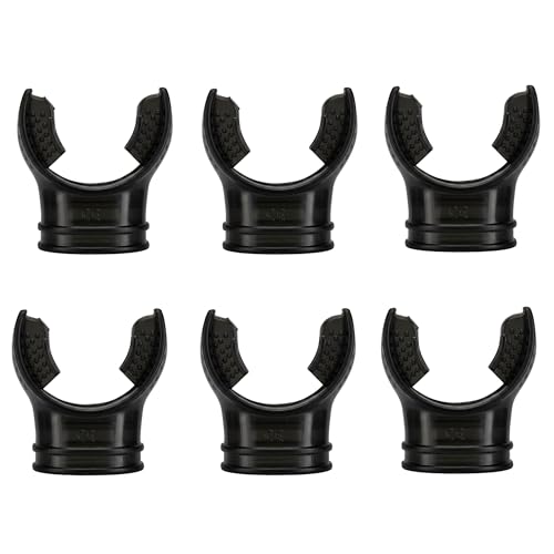 Scuba Choice Diving Regulator Octopus Mouthpieces with Regulator Tie (6-Pcs) Premium PVC