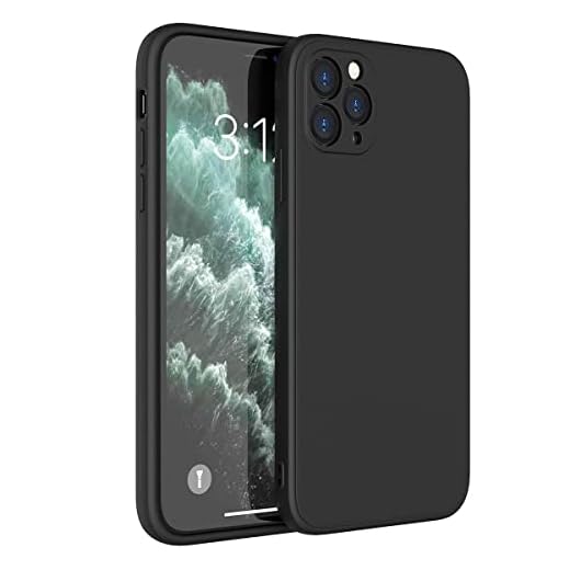 Mixroom - Cover Custodia Case per iPhone 11 PRO Protezione Copre Fotocamera in Silicone TPU Opaco con Bordi Piatti Colore Nero