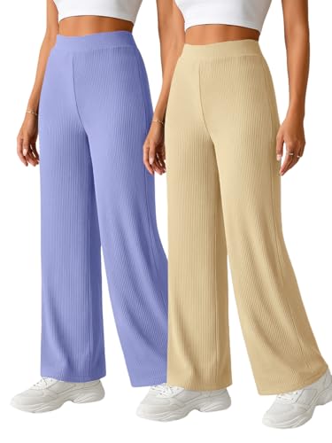 Image of Pinkmint Women High Waist Trousers,Soft & Comfortable Elastic Waist Closure Pants,Casual Wear for Daily & Travel Use (Available in Plus Size) (Combo of 2)
