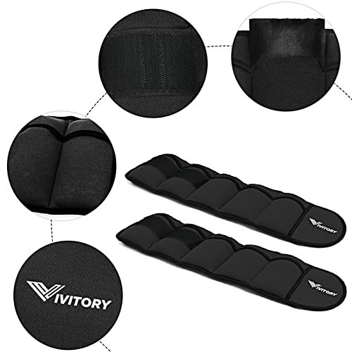 Vivitory Adjustable Ankle Weights For Women & Men, Leg Weights 2 To 10 Lbs, Arm Weights，Ankle Wrist Weights Set For Strength Training, Jogging, Gymnastics, Aerobics, Physical Therapy #TOP2