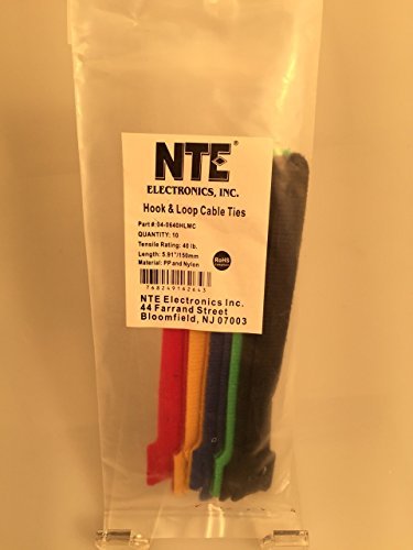 NTE Electronics 04-145030 Nylon Cable Ties, Standard, 50 lb. Tensile Strength, Heat Stabilized, 14.56
