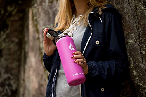 Hydro Cell Stainless Steel Triple Insulated Water Bottle, 2 Lids (64Oz 40Oz 32Oz 24Oz 18Oz 14Oz) - Metal Vacuum Flask With Modern Leakproof Sport Straw Design For Kids And Adults (Fuchsia 40Oz) #TOP4