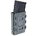 IDOGEAR 5.56mm 7.62mm Tactical Magazine Pouch Airsoft Hunting Shooting Molle Fastmag Soft Shell Mag Carrier Bag (Wolf Gray)