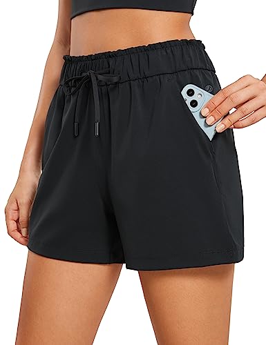 Crz Yoga Womens 4-Way Stretch Athletic Shorts High Waisted cover