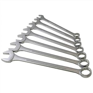 Sunex Tools 9707 Jumbo Fractional Combination Wrench Set, 7Piece (Includes Roll-Case), SAE Jumbo Combination Wrench Set