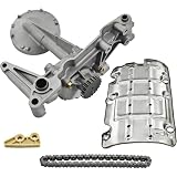 Neopaftu Engine Oil Pump Kit with Chain & Baffle for Honda Acura K20A K24 K20Z3 – Replaces 15100-PRB-A01 – Complete Timing Chain Drive Assembly with Guide & Oil Pan Plate