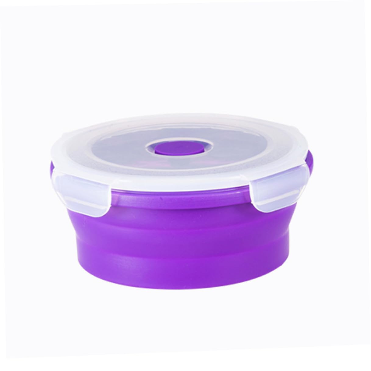 Contenitori per Alimenti Capacità 400ml-1200ml in Silicone Pieghevoli Set 4 Pezzi Resistenti al Microonde Colore Casuale per Picnic e Uso Quotidiano