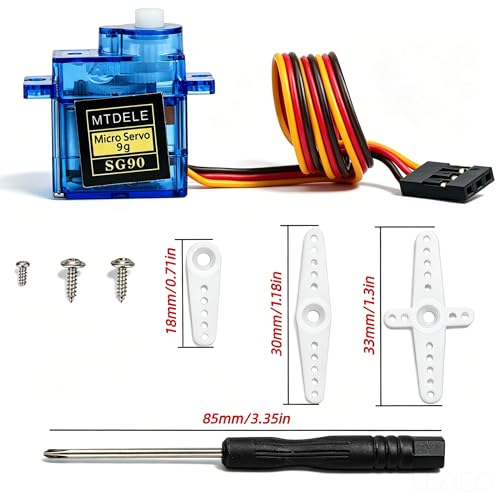 MTDELE 10Pcs SG90 9G Servo Motor Compatible with Arduino Raspberry Pi Robot by MTDELE - Image 3