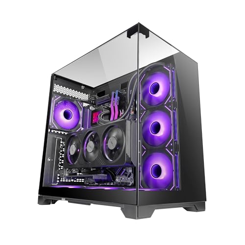 Mars Gaming MC-Vision, Caja Gaming ATX, Triple Cristal Templado C...