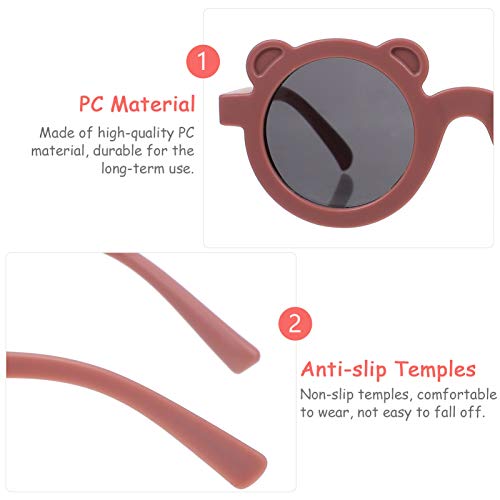 ABOOFAN 2 peças de óculos de sol infantis para festas de desenho animado urso para crianças, óculos