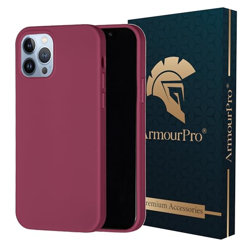 Image of ArmourPro Silicone Back Case for iPhone 15 Pro Max Soft-Touch Case | Maroon