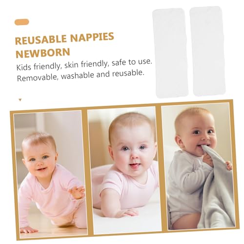 5pcs White Cotton Diapers Soft Washcloths for Newborns Reusable Cloth Diapers Absorbent Burp Rags for Delicate Skin3