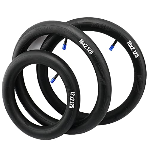 Image of 16''x2.125 and 12.5''x2.125 (2+1) Inner Tubes Compatible with Stroller Revolution SE /Pro /Flex /SU /Ironman Tire Tube,Made from BPA /Latex Free Premium Quality Butyl Rubber,by FYSHIQING