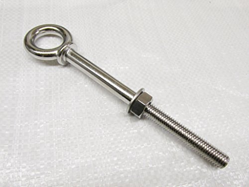 Perno de ojo de acero inoxidable M20 con hombro y vástago de 152 mm