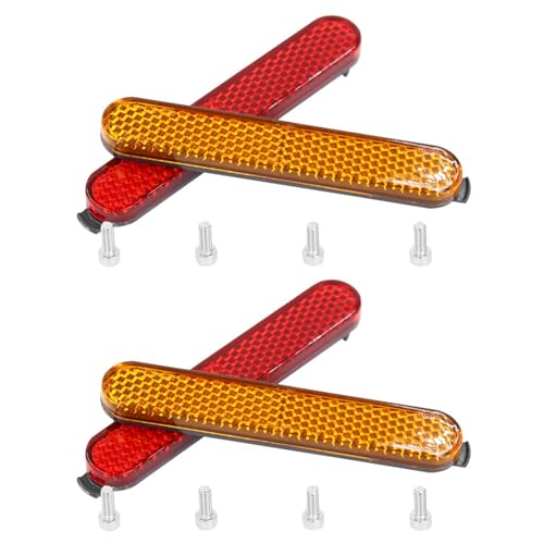 2 セット電動スクーターホイールカバー反射保護シェルサイドストラップフロントリアチューブナイトリフレクター電動スクーターサイドストラップ