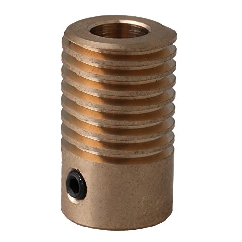 Mxfans Yellow 0.5 Modulus 6mm Aperture Dia Brass Worm Wheel Shaft 20x11.7mm