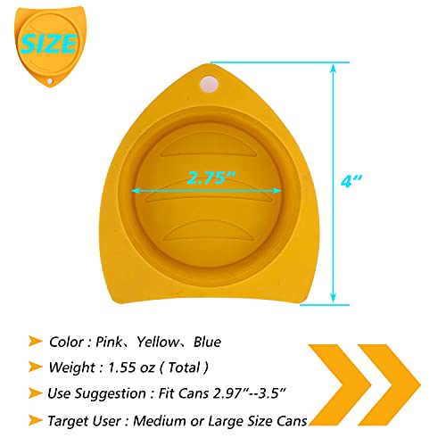 3 Pack Dog Cat Food Can Lids - Silicone Stretch Lids Covers For Pet Food Cans, Reusable Universal Size Fit Medium And Large Size Cans #TOP5