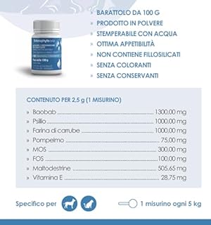 CS pets Enterophyto Mix Antidiarroico Naturale ad Azione immediata per Cani e Gatti Probiotici Contro diarrea Gatto Supporto Gastrointestinale 100% Made in Italy
