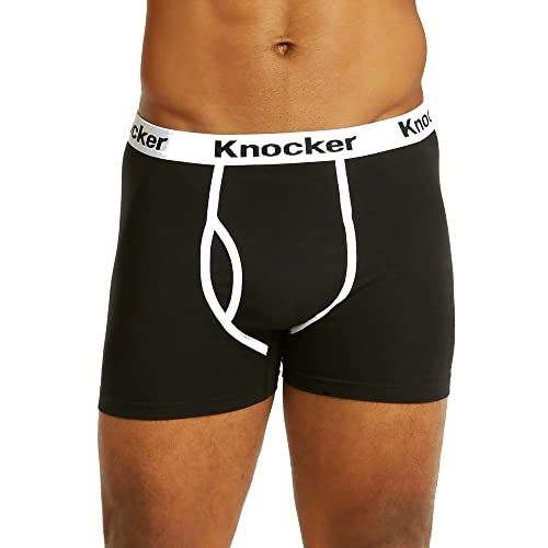 Knocker Men's 4 Pack of Stretch Cotton Color Boxer Briefs2