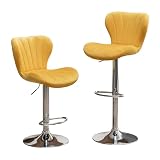 Roundhill Ellston Velvet Swivel Set of 2