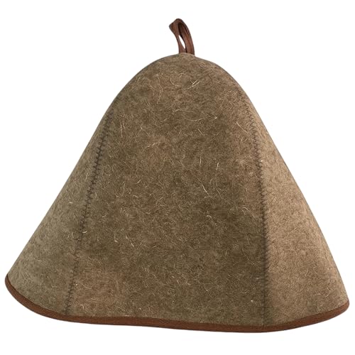 Sauna Hat Made of 100% Wool Felt, Sauna Hat for Men and Women, Sauna Hat with Universal Size, Ideal for Wellness and Travel, Protects Head and Hair