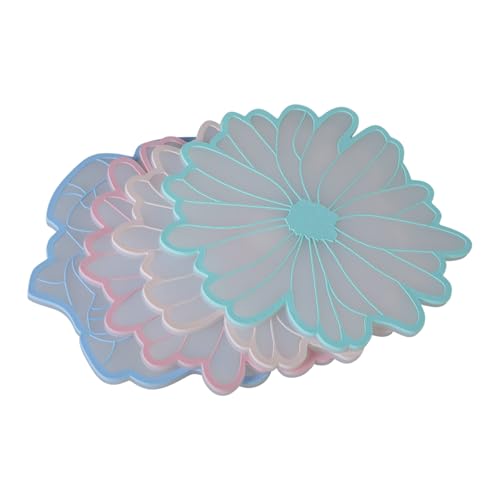 Dessous de verre fleur isolants et antidérapants pour tasses (Lot de 4)
