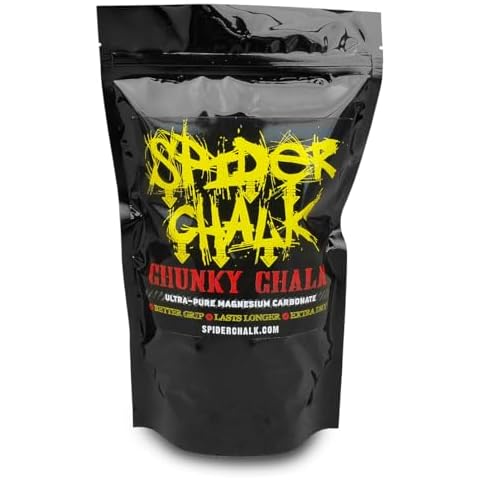 SPIDER CHALK 12oz Gym Chalk. Lab-Grade Blocks and Chunky Powder for Rock Climbing, Weightlifting, Powerlifting, Made in The USA Cover