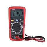 【Diseño de pantalla LCD】 Adopta con una gran pantalla LCD que proporciona resultados precisos y fáciles de leer, y la lectura máxima puede llegar hasta 3999, y admite la función de retención de datos. La pantalla LCD con retroiluminación, puede mostrar la fecha con claridad, puede hacer que la pantalla sea fácil de leer en condiciones oscuras. Esto le permite completar su trabajo de manera rápida y eficiente. Equipado con enchufe multímetro universal, fácil de usar.