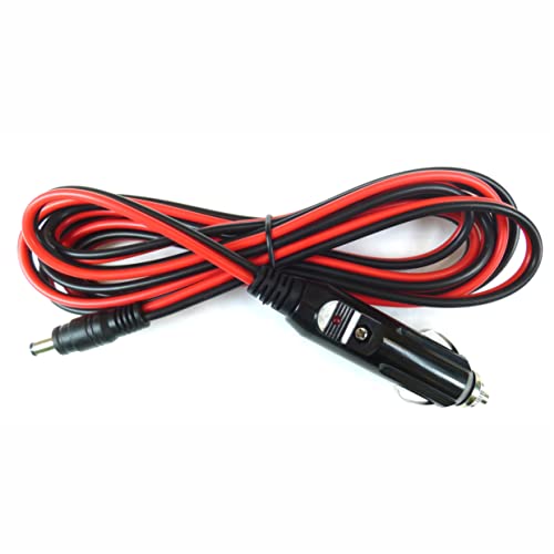 Cargador de coche de 12 V, 5 A, 5000 mA, CC, 5,5 x 2,1 x 2,5 mm, 3 metros de longitud Cover